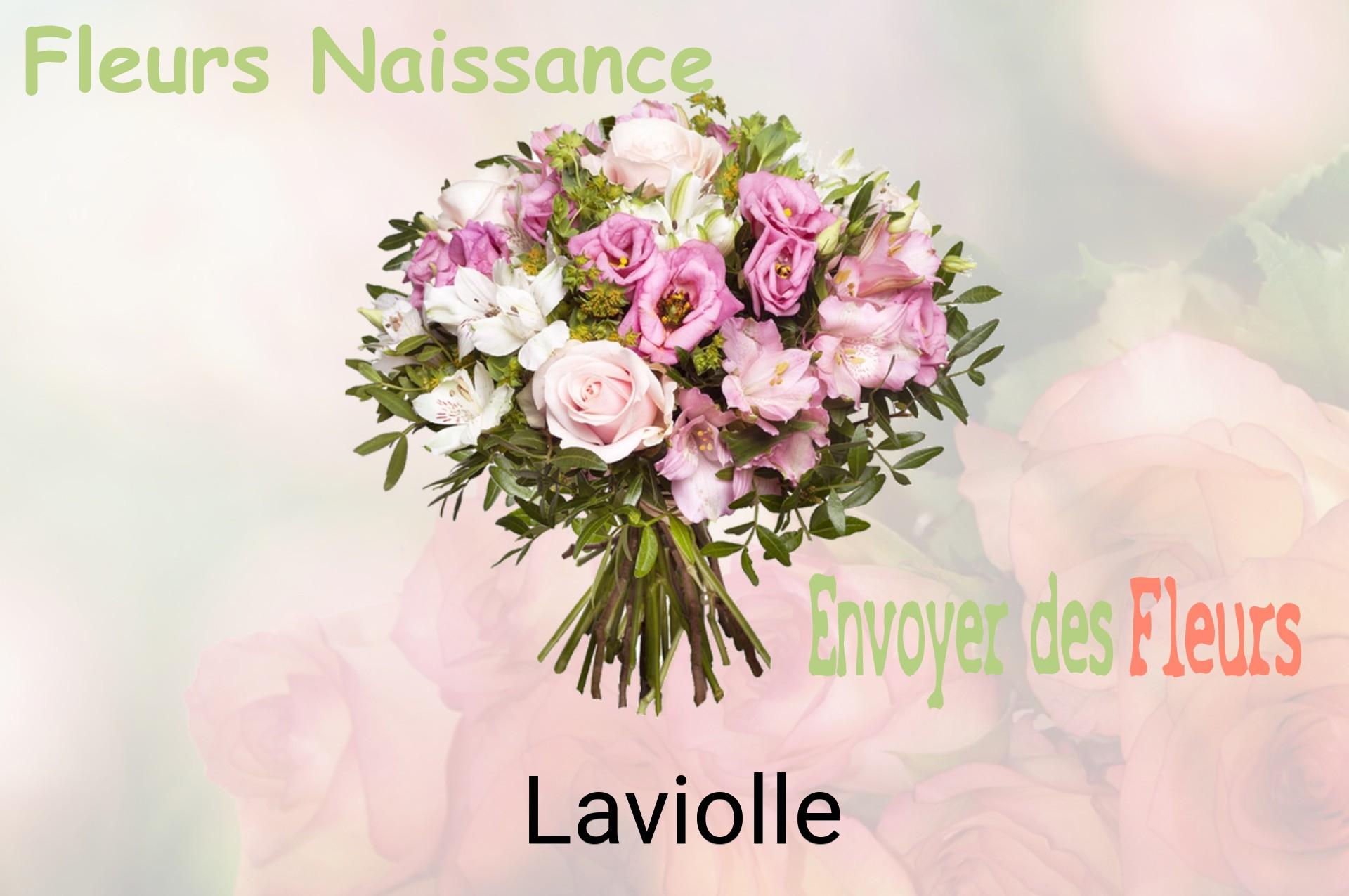 Bouquet de fleurs de naissance livré à Laviolle